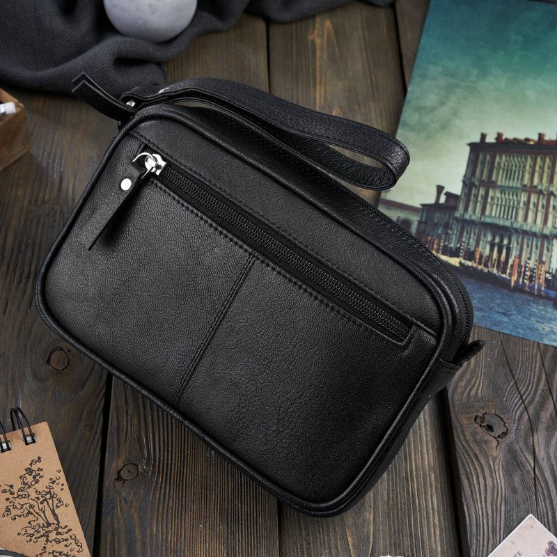 Pochette dragonne homme cuir noir – Kimo - PAOLO PERUZZI