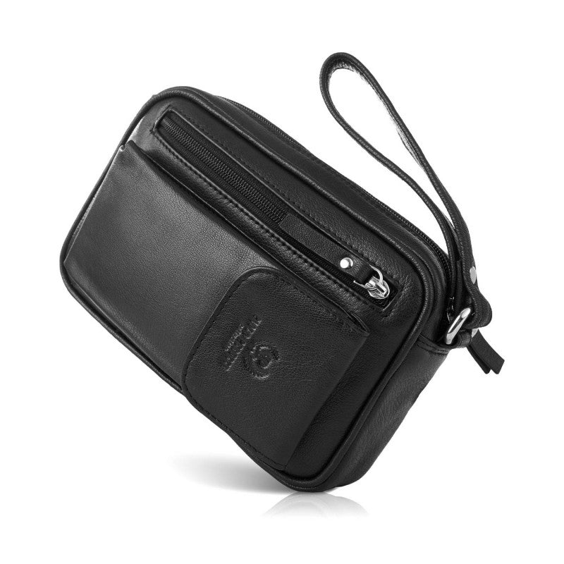 Pochette dragonne homme cuir noir – Kimo - PAOLO PERUZZI