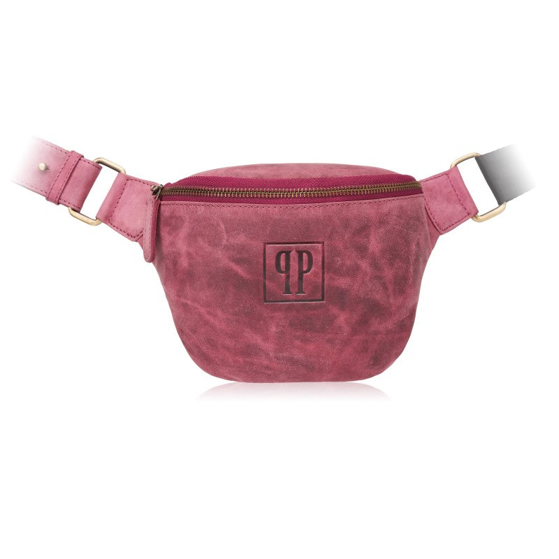 Belta - Sac banane femme en cuir vintage rose - PAOLO PERUZZI