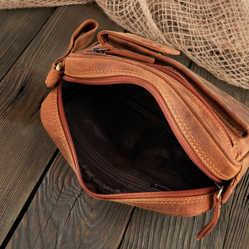 Pochette dragonne homme cuir marron vintage – Kimo - PAOLO PERUZZI