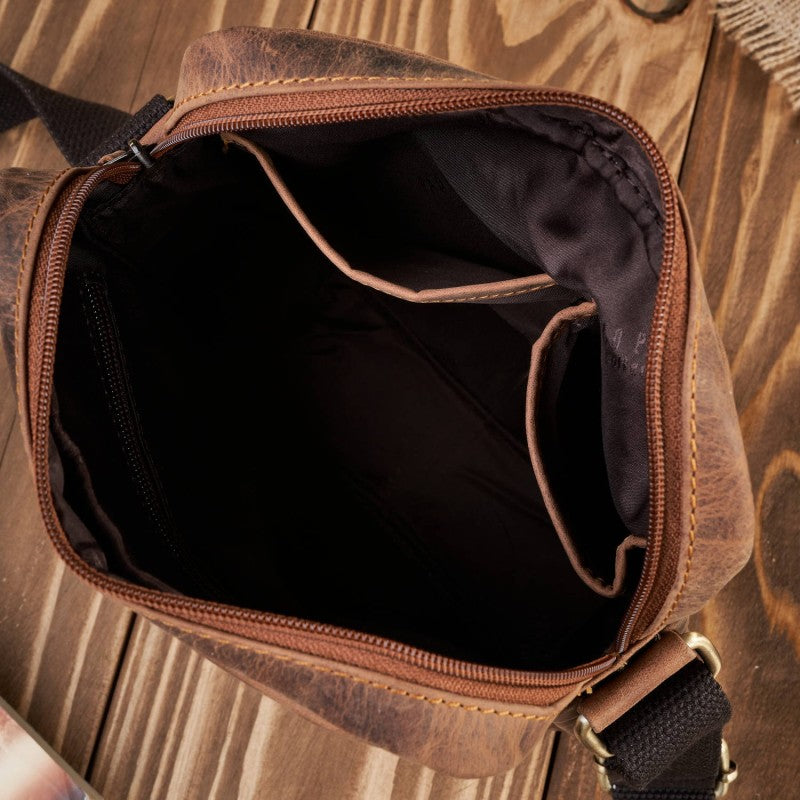 Sacoche homme cuir marron – Torni - PAOLO PERUZZI
