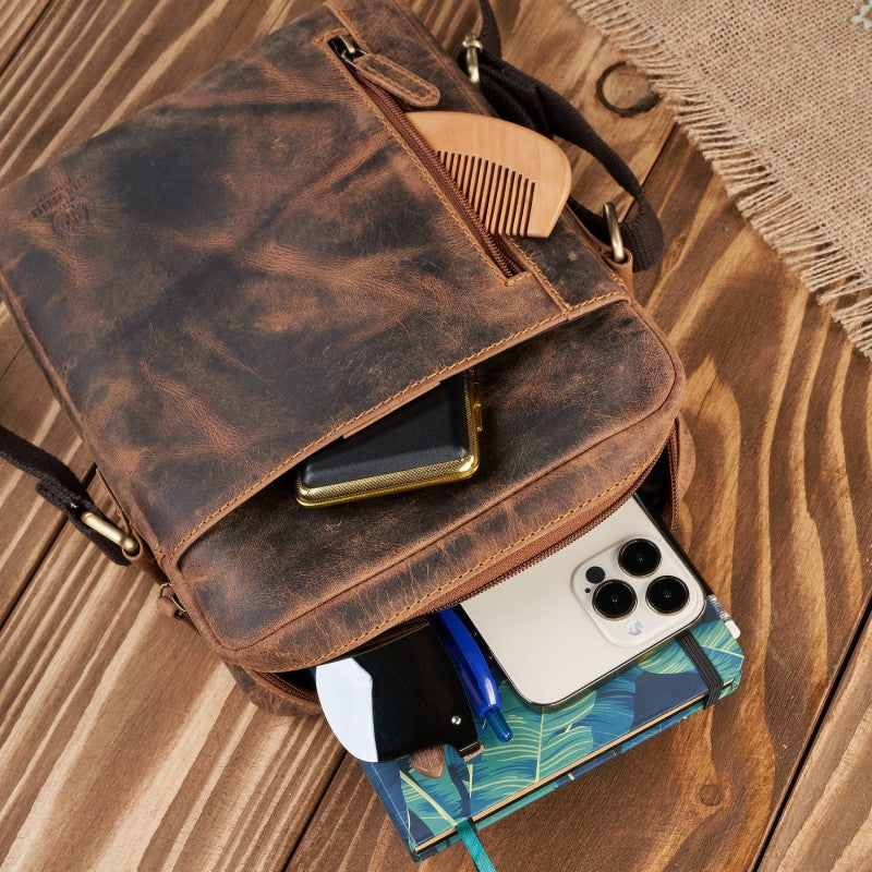 Sacoche homme cuir marron – Torni - PAOLO PERUZZI