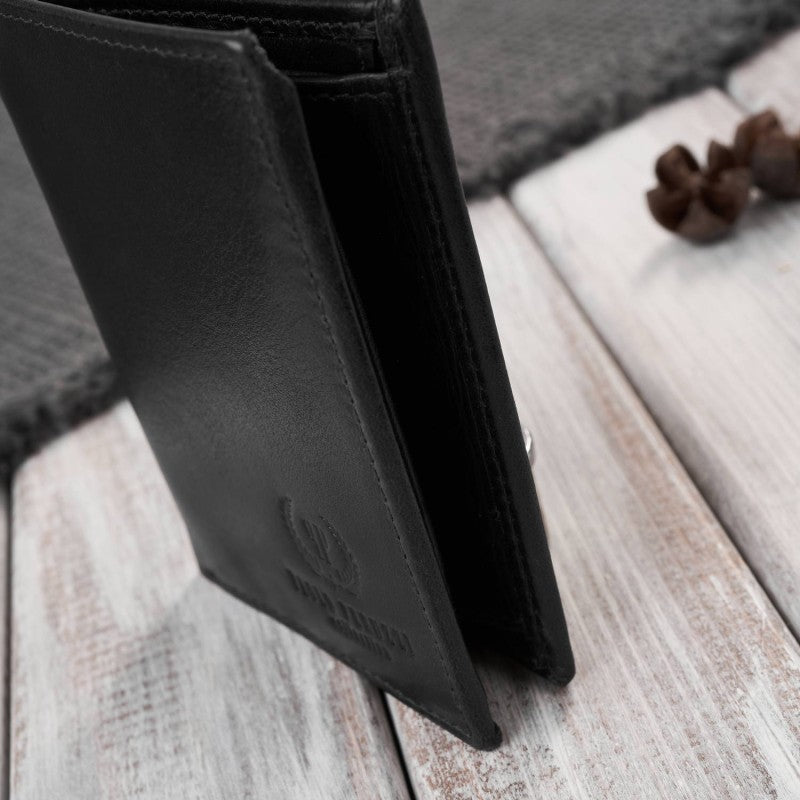 Portefeuille homme cuir véritable noir – Trevo - PAOLO PERUZZI